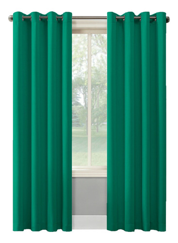 Cortina Tecido Oxford C/ Ilhós Sala/quarto 300x280cm Cores Cor Verde-claro