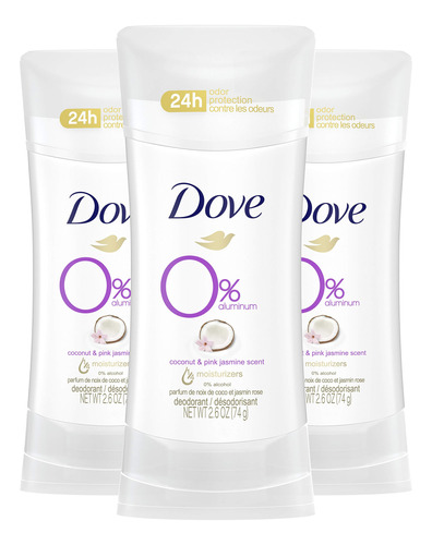 Desodorante Dove 0% Aluminio Para Protección De Olores; Ba.