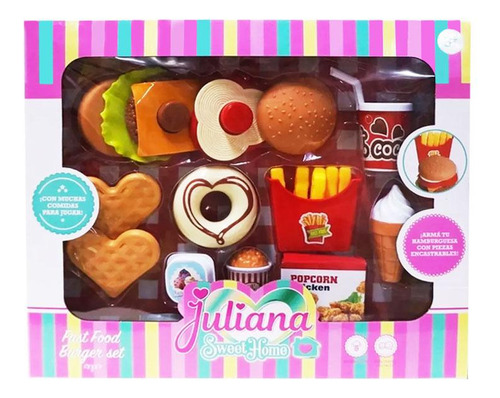 Juliana Fast Ford Burger Set De Juguete Comidita Rapida