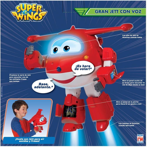Figura Súper Wings Gran Jett Con Voz
