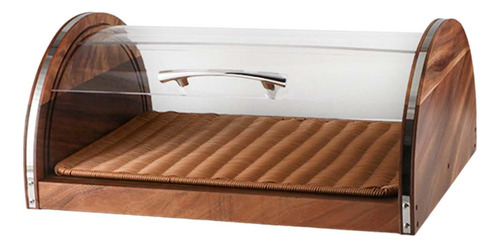 Vitrina De Madera , Contenedor De Pan, Tapa Transparente, M