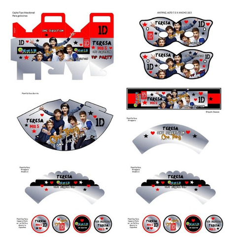Kit Imprimible One Direction 1d Invitaciones Y Mas