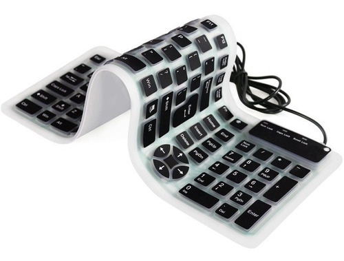 Usb 2.0 Mini Flexible De Silicona Plegable Roll Teclado Para