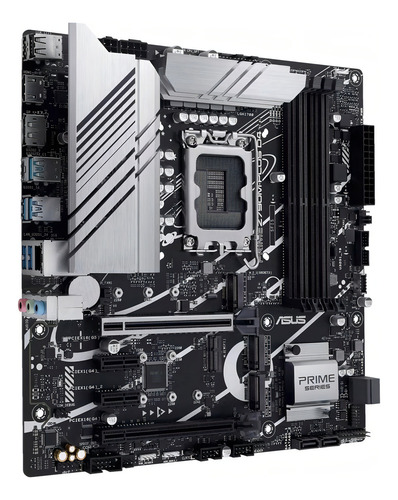 Placa madre Asus Prime Z790M-plus Lga 1700 DDR5, color plateado