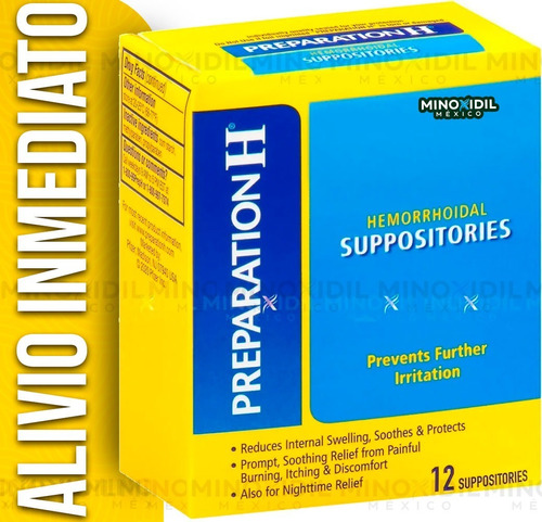 Supositorios Premium Tratamiento Hemorroides Internas 12 Pza