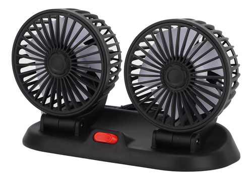 Ventilador Usb Para Coche, Doble Cabezal, 2 Velocidades, Gir