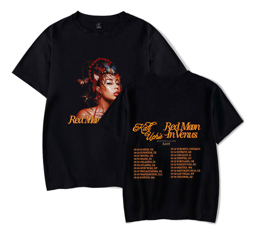 Playera Merch Red Moon In Venus De Kali Uchis, Nuevo Logotip