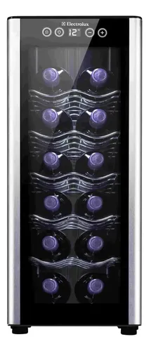 Adega de vinho climatizada Electrolux 12 garrafas Uma Porta Acabamento em Alumínio ACB12 Bivolt