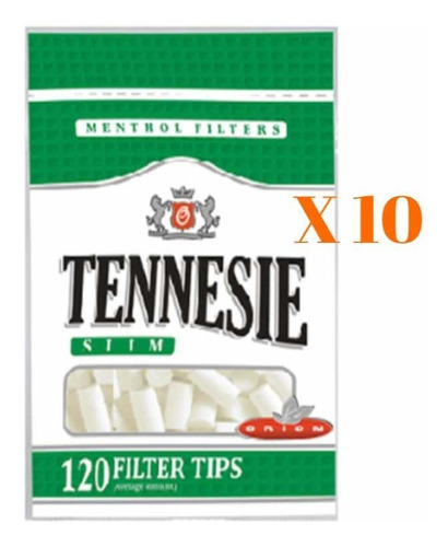 10 Filtros Tennesie Menthol Slim