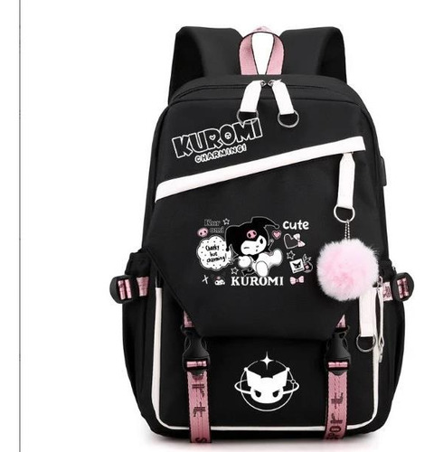 Sanrio Bolso De Peluche Gran Capacidad Mochila Kuromi