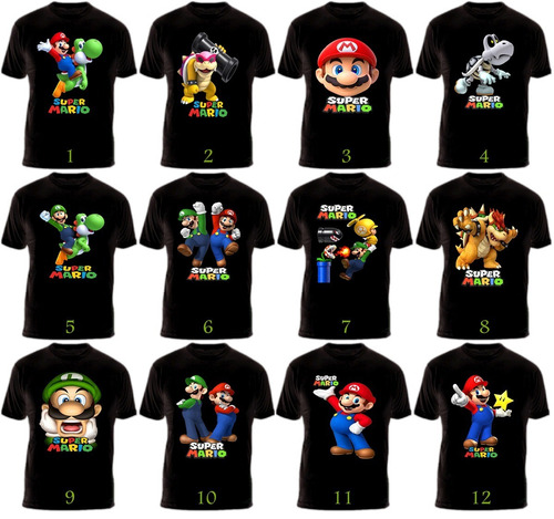 Camisetas Super Mario Bros Nintendo Algodón Exclusivas