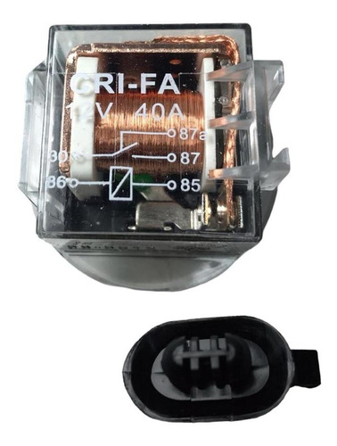 Relay Transparente Inversor Led Agujero A Presion 40a 12v 5t