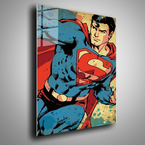 Cuadro Metalico Superman Estilo Comics Dc Arte 40x60