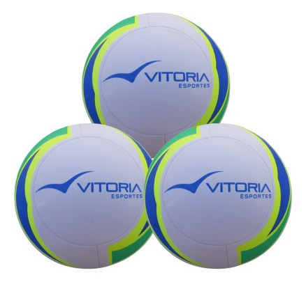 3 Bolas Vitoria Oficial Futebol Sete / Society Profissional