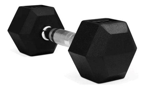 Halter Dumbell Emborrachado Fitness/musculação 32,5 Kg Cor Preto