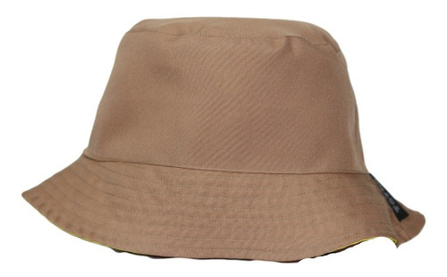 Imagen 2 de 3 de Bucket Hat Amarillo / Café