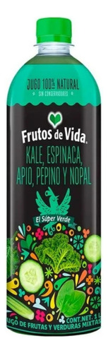 Jugo Frutos De Vida Con Con Kale, Espinaca, Apio, Pepino Y N