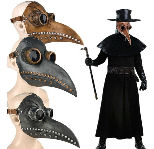 Máscara De Terror Steampunk Cosplay De Passaro Bico