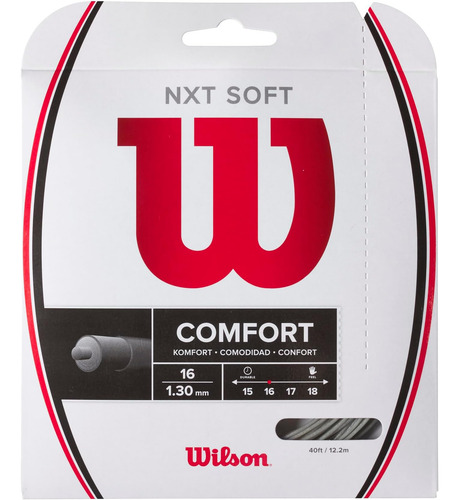Wilson Nxt Soft 16 Cordaje De Tenis Juego, Gris