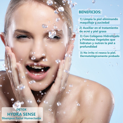 Imagen 3 de 9 de Shampoo Dermo Limpiador Facial Humectante Hidratante Detox