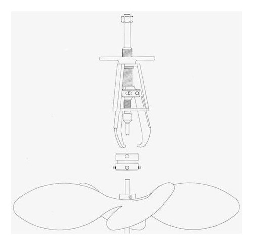 Extractor Hub Hp-2 Posi Lock, Conjunto 5 Piezas