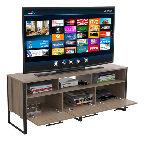 Rta Muebles RLM 6247 Rack para Tv Magnum, Color Miel, Con 2 Entrepaños