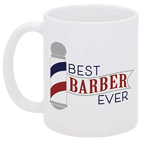 Taza Cermica Barbero Mejor Blanco 11 Oz.