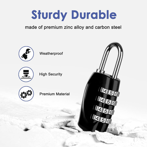 Candado De Combinación 4 Dígitos Para Exteriores Impermeable
