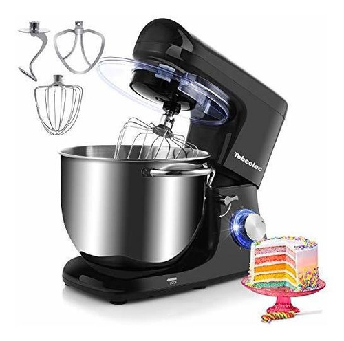 Tobeelec Stand Mixer, 7.4qt 660w Electric Mixer 6+p-speed T