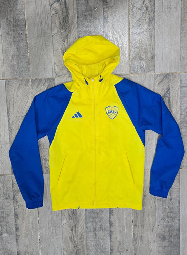 Campera Boca Juniors Adidas Rompevientos Deportiva Unisex (Usado)