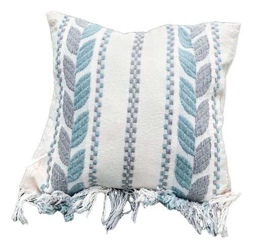 Fundas Laurel Decorativas X2 Sillón Cama Living 40x40 Color Agua