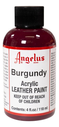 Pintura Acrílica Para Cuero Angelus Borgoña 4oz