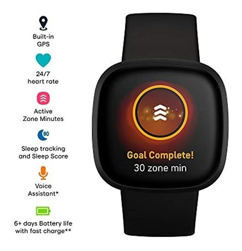 Imagen 2 de 6 de Reloj Inteligente Fitbit Versa 3 Health And Fitness