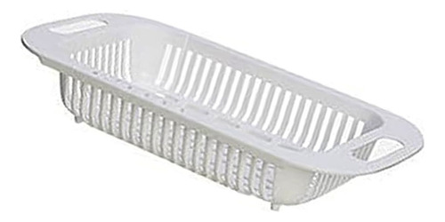 Cesta Colador Plegable Para Frutas Y Verduras Ajustable Color Blanco