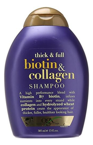 Shampoo Ogx Grosso E Completo + Biotina E Colágeno, 13 Onças