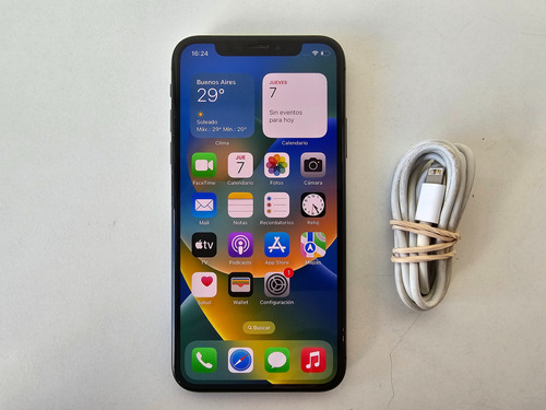 iPhone X 64gb Negro Bateria Al 74% + Cable - Leer 