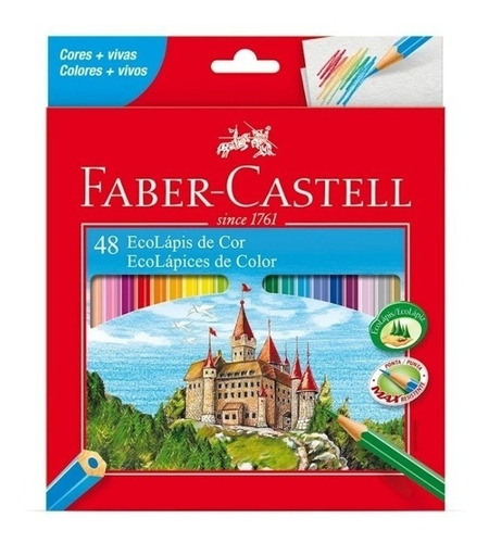 Lapices Colores Faber Castell Ecolapices 48 Largos 
