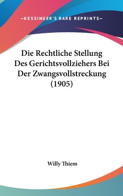 Libro Die Rechtliche Stellung Des Gerichtsvollziehers Bei...