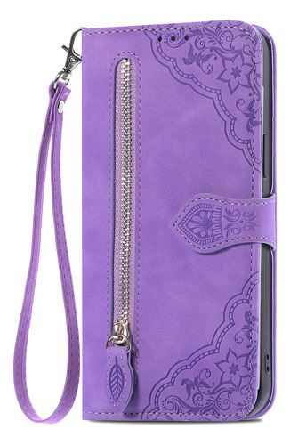 B Funda De Piel Con Tarjetero Y Soporte For Samsung