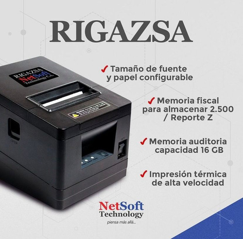 Impresora Fiscal Rigazsa Con Dispositivo De Transmisión 