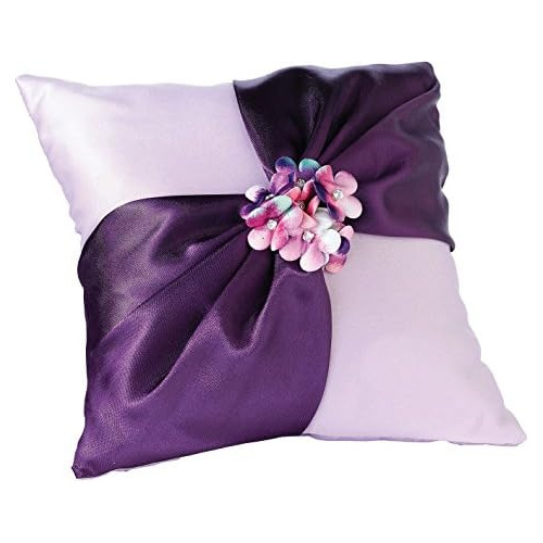 Almohada Anillo De Bodas Flores Moradas, 8 Pies (rp760)