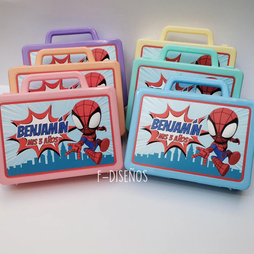 10 Souvenir Valija Personalizada 3 Masas Cort Sello Herra