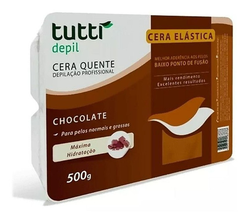 Cera Depilatória Chocolate Tutti Depil 500g