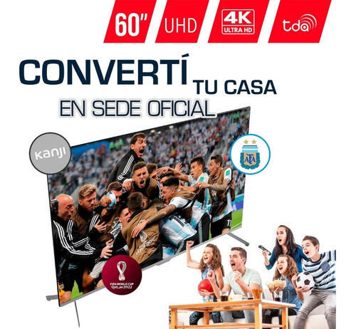 Imagen 4 de 6 de Smart Tv Kanji KJ-6XST005 LED 4K 60" 220V - 240V
