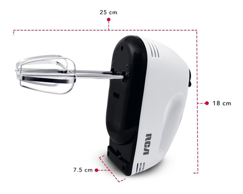 Rca Batidora De Mano 7 Velocidades Rc-093 Color Blanco