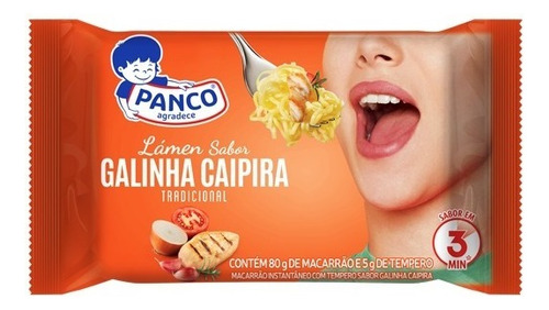 Macarrão Lamen Sabor Galinha Caipira Miojo Panco 85g