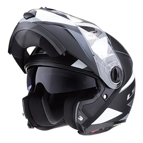 Casco rebatible doble visor sales