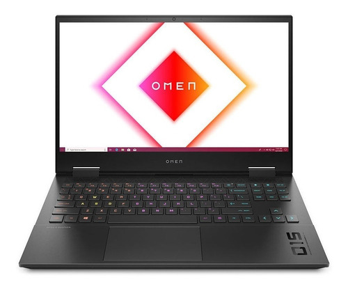 Imagen 1 de 6 de Notebook gamer HP Omen 15-EK0062LA negra 15.6", Intel Core i7 10750H 8GB de RAM 512GB SSD, Nvidia GeForce GTX 1650Ti 1920x1080px Windows 10 Home