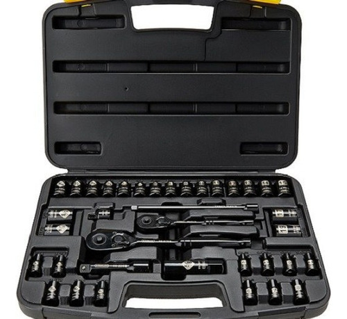 Autocle Juego De Dados Cromo Negro 37 Pzs Stanley 87-320