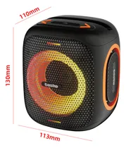 Comprar Caixa de Som Portatil Bluetooth Rádio Fm Subwoofer Ativo Sharp Boombox Hifi com Rgb Tws Bateria 8h 30w Cor Preto 110v 220v